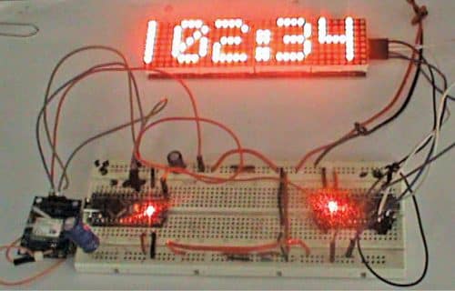 EFY lab’s GPS Based Dot-Matrix Display Clock prototype