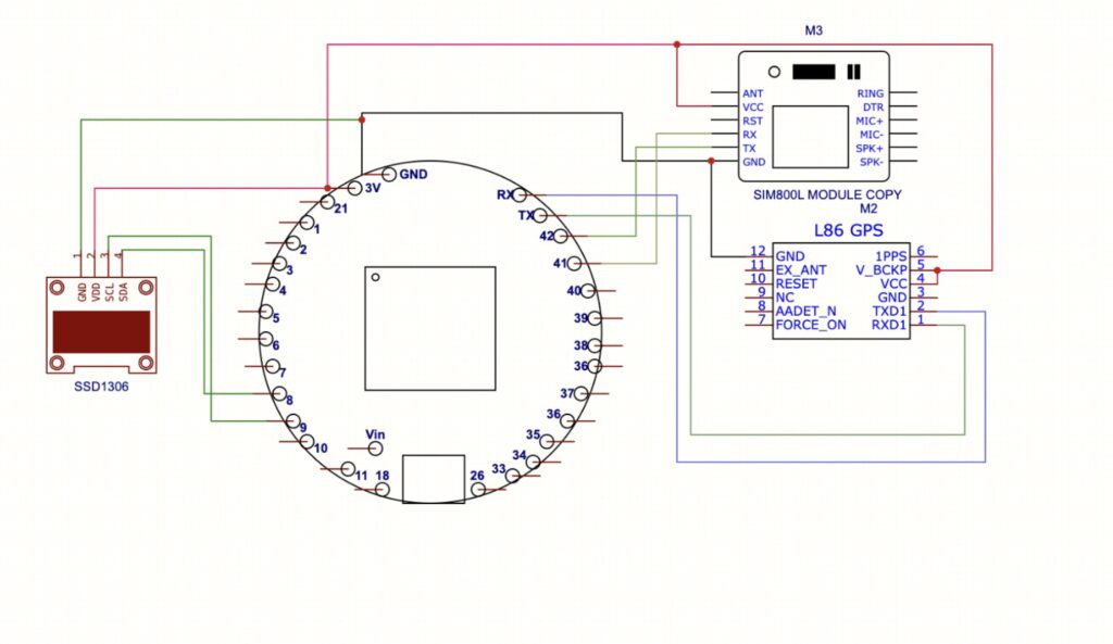 Smallest GPS Tracker Circuit Connection