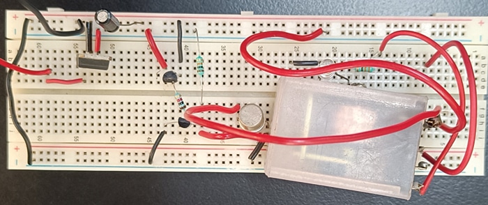 Temperature Controller Circuit on Breadboard